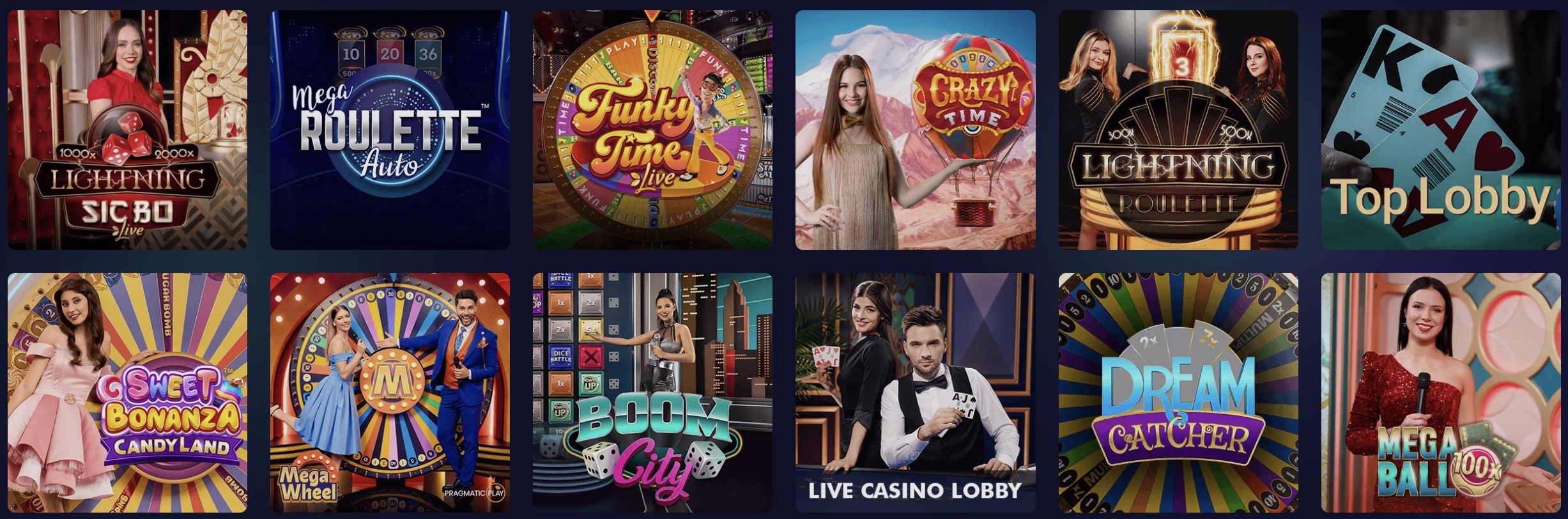 PinoCasino Live Casino Games